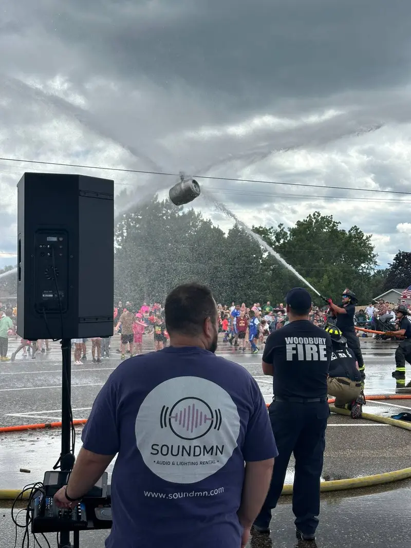 SoundMN providing sound at a community fire department event