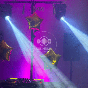Large event sound and lighting rental package Minnesota – full DJ sound system with lighting for big events