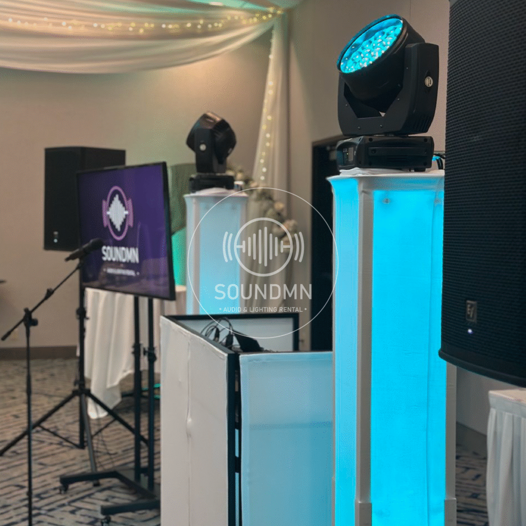 Medium event sound and lighting rental package Minnesota – professional audio and lighting for parties and weddings