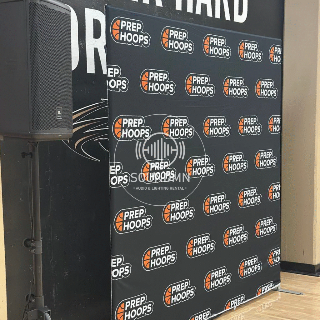 Small event sound and lighting rental package Minnesota – 2 speakers, microphones, setup included