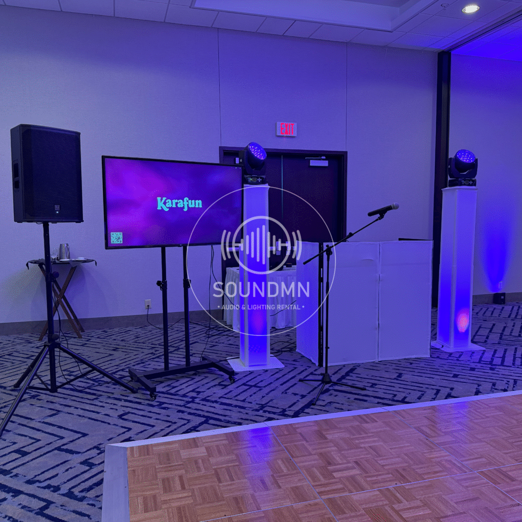 Medium event sound and lighting rental package Minnesota – professional audio and lighting for parties and weddings